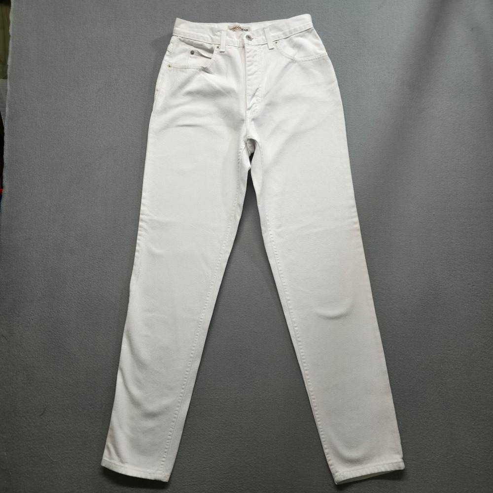 Vintage London Jean Women's White Denim Tapered Leg Jeans Size 10 (26x31.5)‎